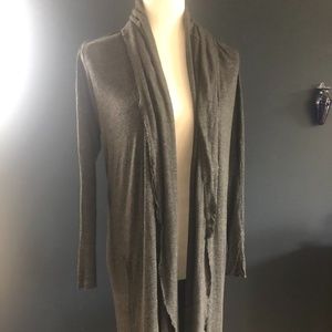 Anthropologie Left Coast Gray Cardigan Duster Women's SMALL